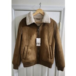 Brown Shearling Aviator Jacket